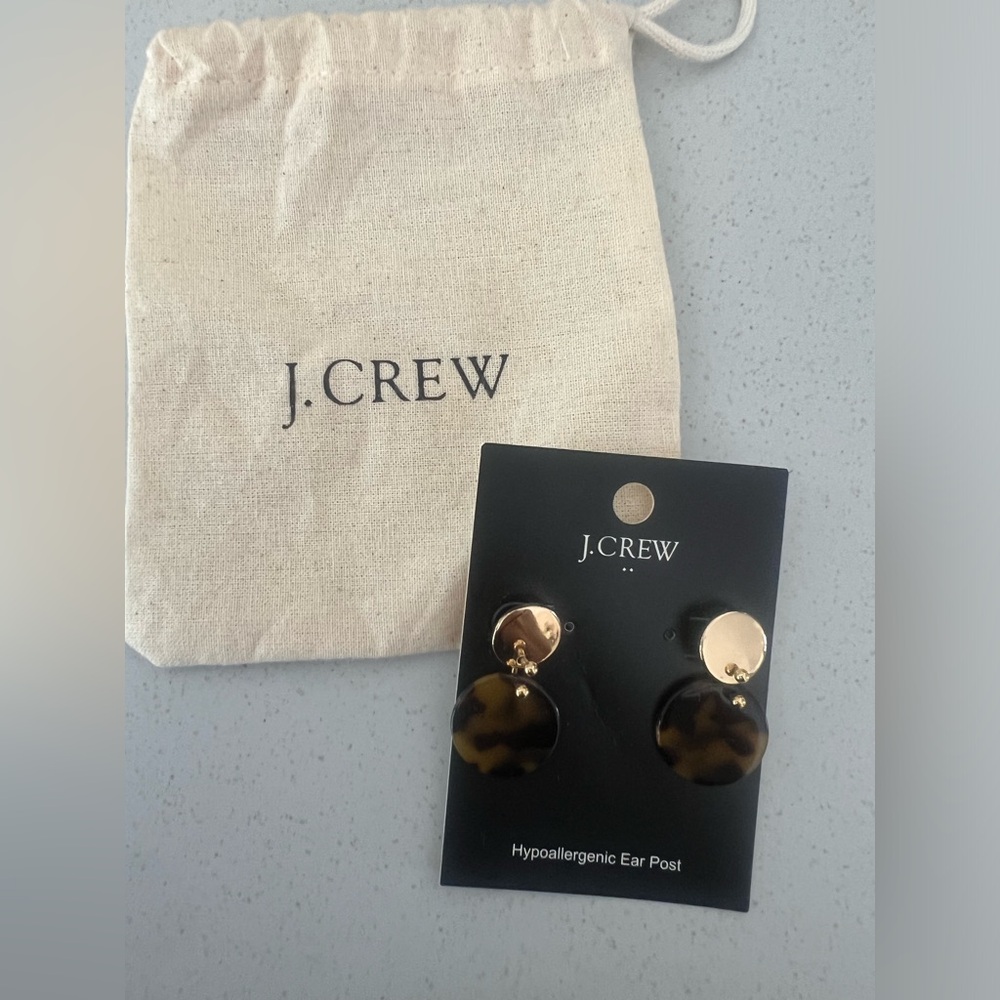 J. Crew tortoise shell earrings